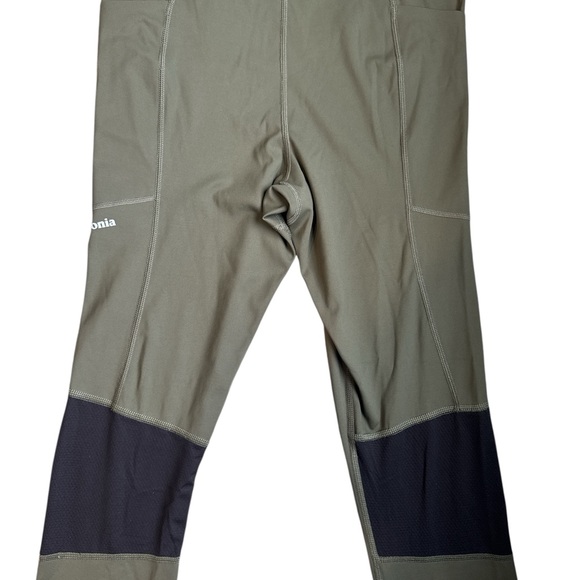 Patagonia Running Tights SizeS Olive Green - Picture 2 of 3